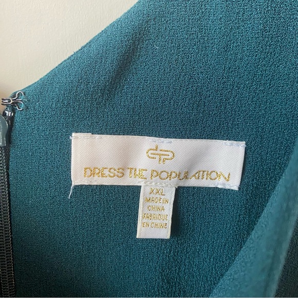 Dress The Population Sandra Gown Pine Green XXL - Picture 4 of 10